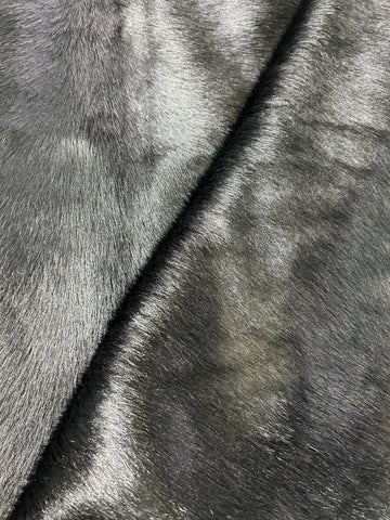 Dyed Black Cowhide Rug Size: 8x8 feet M-1652