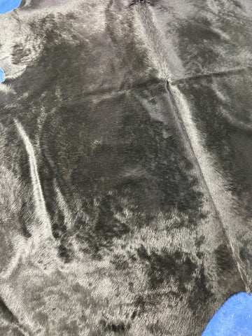 Dyed Black Cowhide Rug Size: 7.5x7 feet M-1653