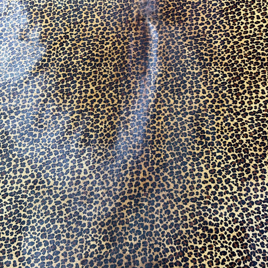 Small Leopard Print Cowhide Rug Size: 7x6 feet Z-329