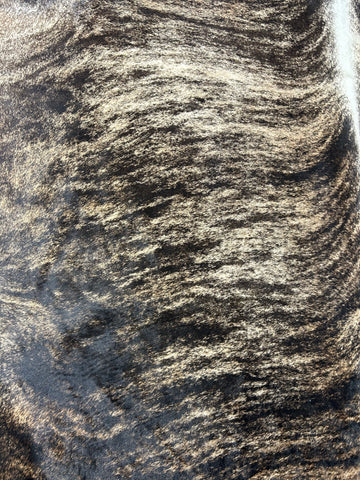 Huge Dark Brindle Cowhide Rug (sool dorsal line) Size: 8x7.5 feet M-1674