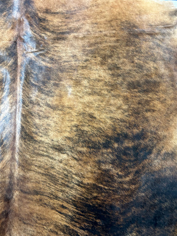 Huge Brown Brindle Cowhide Rug Size: 8x8 feet M-1675