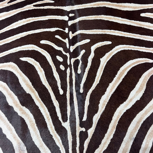 Light Genuine Zebra Cowhide Rug Size: 7x5.7 feet Z-023