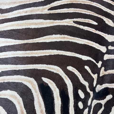 Light Genuine Zebra Cowhide Rug Size: 7x5.5 feet Z-024