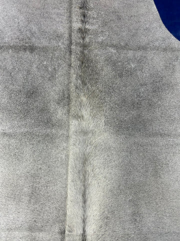 Solid Grey Cowhide Rug Size: 7x6.2 feet M-1685