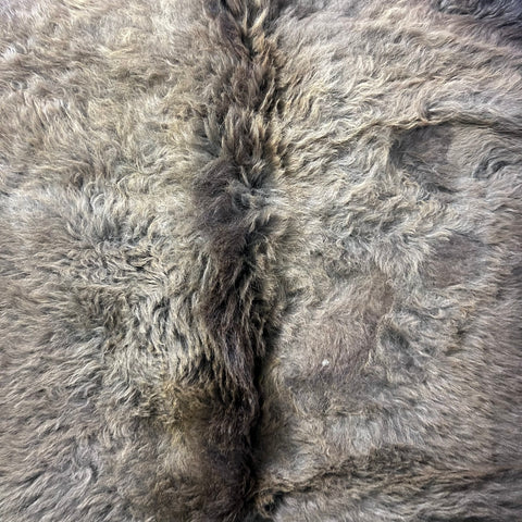 Bison Skin Rug (super nice fur!) Size: 8x6.2 feet Bison # 22