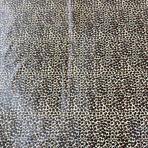 Small Leopard Print Cowhide Rug Size: 7x6 feet Z-343