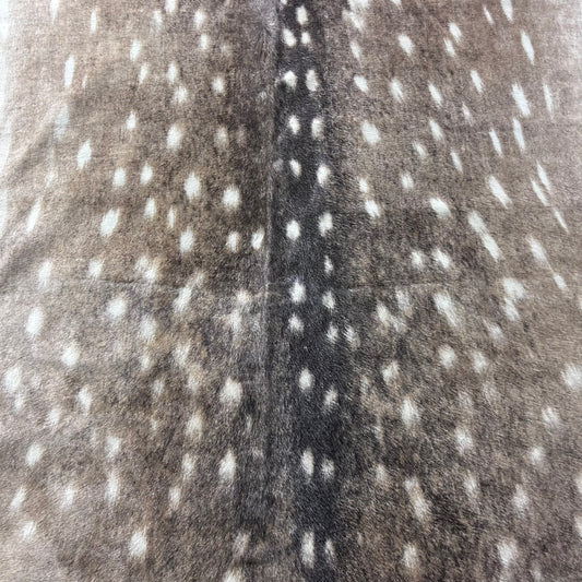 Axis Deer Skin Cowhide Rug (lighter tone/ fire brands of numbers) Size: 7.2x6.2 feet Z-165