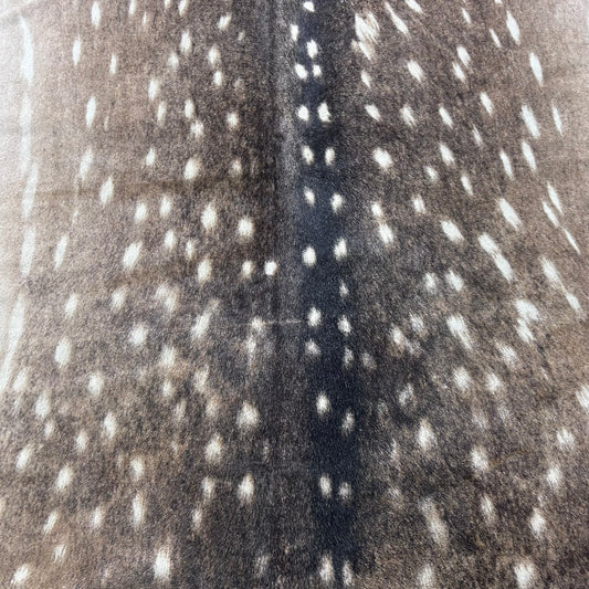 Axis Deer Skin Cowhide Rug (1 small patch + 1 small stitch) Size: 7x6.5 feet Z-166