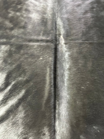 Natural Solid Black Cowhide Rug Size: 7x7 feet D-014