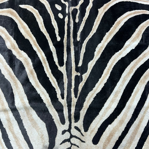 Genuine Zebra Cowhide Rug (lighter inner stripes) Size: 7x6 feet Z-176