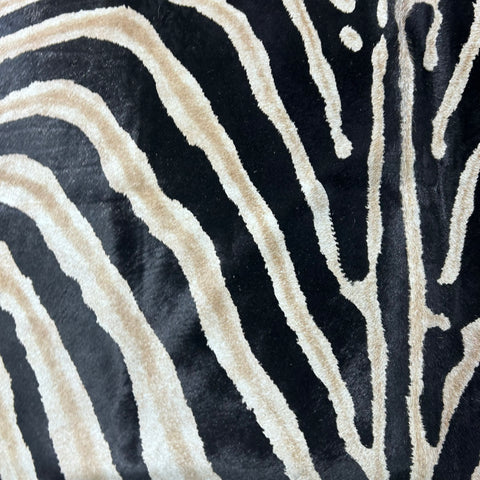 Genuine Zebra Cowhide Rug (lighter inner stripes) Size: 7x6 feet Z-176