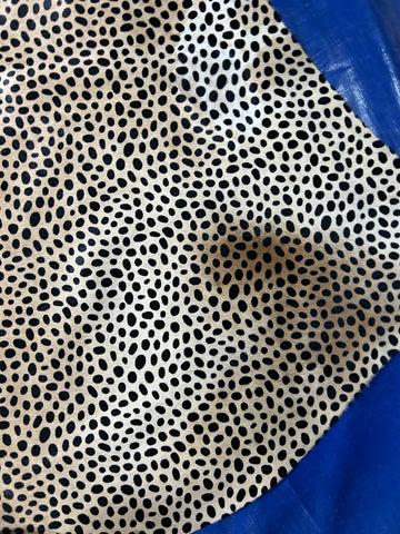 Cheetah Print Cowhide Rug (some darker spots) Size: 7x6.2 feet D-034