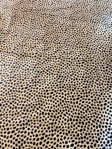Cheetah Print Cowhide Rug (some darker spots) Size: 7x6.7 feet D-035