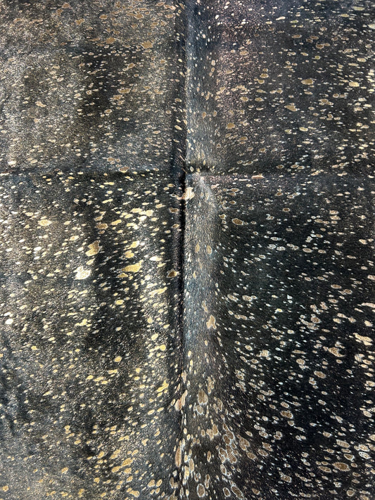 Bronze Acid Washed Cowhide Rug Size: 8 ft x 7 ft D-036