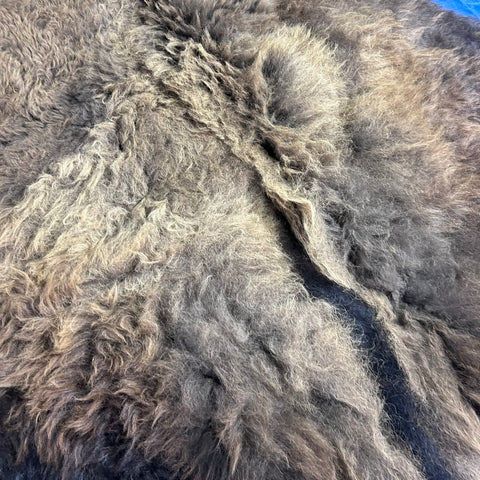 Bison Skin Rug (huge and awesome fur!) Size: 8x7 feet #23