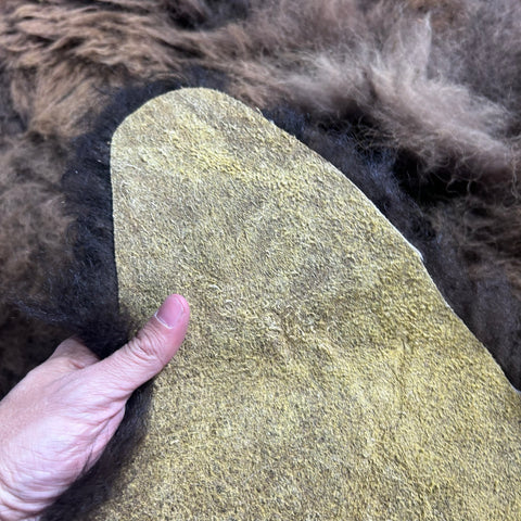 Bison Skin Rug (awesome fur!) Size: 7x7 feet #24