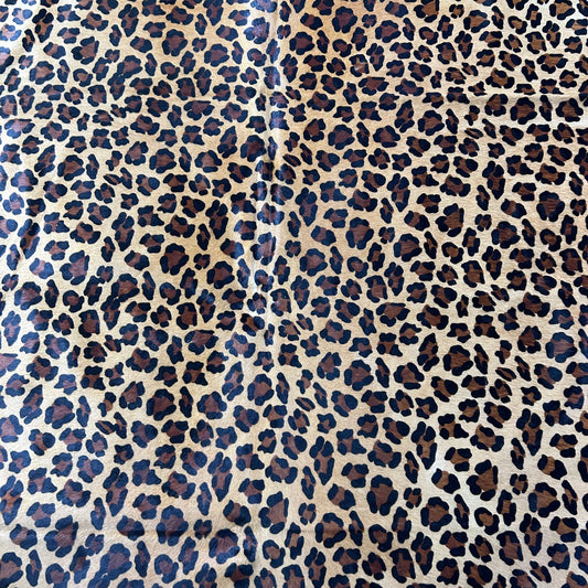 Leopard Print Cowhide Rug Size: 7x6 feet Z-178