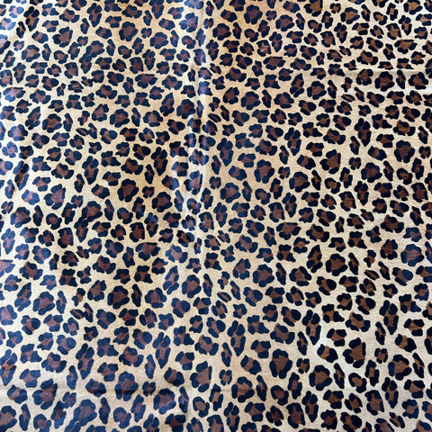 Leopard Print Cowhide Rug Size: 7x6 feet Z-178