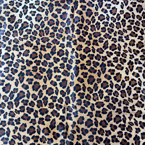 Leopard Print Cowhide Rug Size: 7x6 feet Z-178