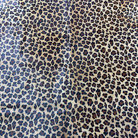 Leopard Print Cowhide Rug Size: 7.2x6 feet Z-179