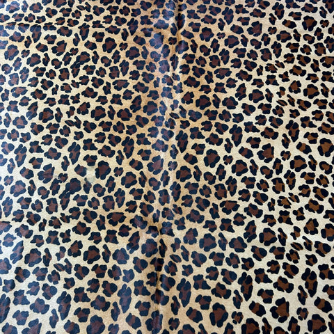 Leopard Print Cowhide Rug Size: 7x6 feet Z-180