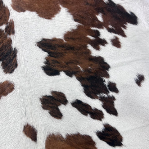 Tricolor Cowhide Rug (39 sq ft) Size: 7.2x6 feet Colombia-230