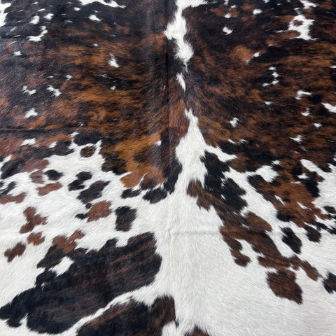 Tricolor Cowhide Rug (36 sq ft) Size: 7x6.5 feet Colombia-115