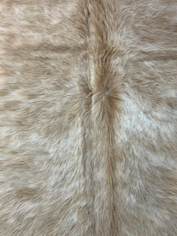 Gorgeous Beige Brindle Cowhide Rug (longish hair) Size: 6.5x6.2 feet C-1729a