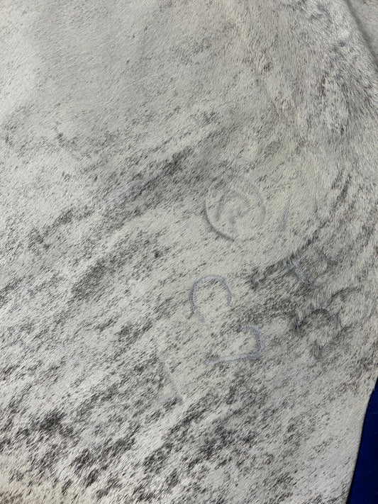 Light Grey Brindle Cowhide Rug Size: 8 ft x 7 ft D-063