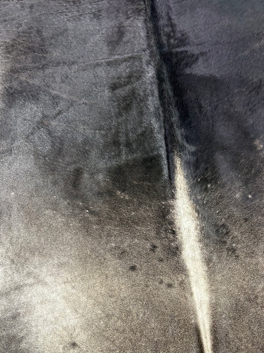 Grey & Beige Cowhide Rug Size: 8.2 ft x 7 ft D-066