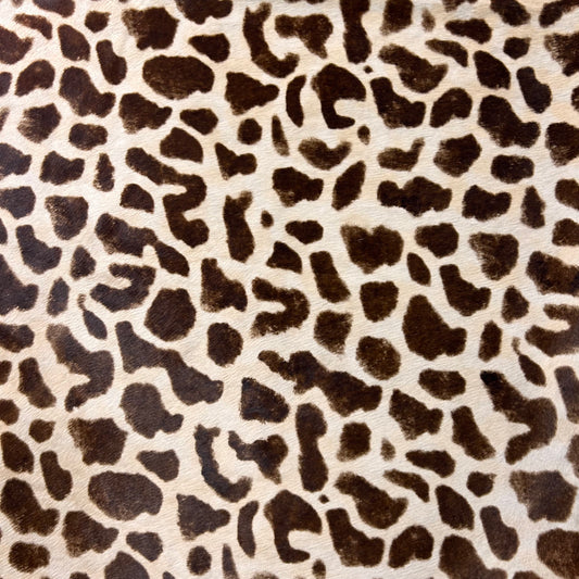 Tapis en peau de vache à imprimé girafe Taille : 7x6 pieds D-597