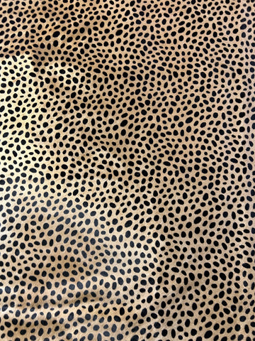 Cheetah Print Cowhide Rug (golden beige background/ PERFECT QUALITY) Size: 7.2x6.2 feet D-092