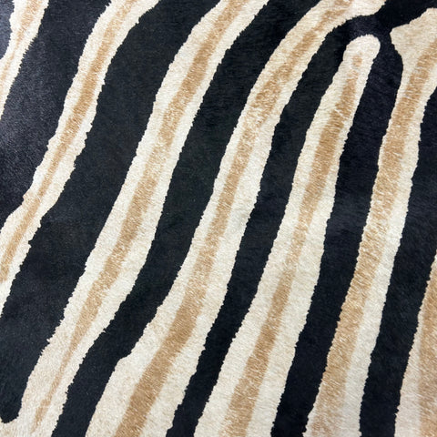 Genuine Zebra Print Cowhide Rug Size: 7.5x6 feet Z-366
