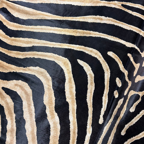Genuine Zebra Print Cowhide Rug Size: 7.7x6.5 feet Z-367
