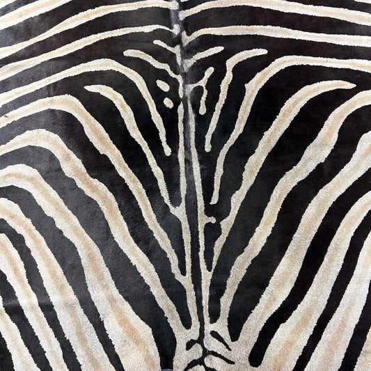 Genuine Zebra Print Cowhide Rug (a bit of an odd shape) Size: 7x6.2 feet Z-369
