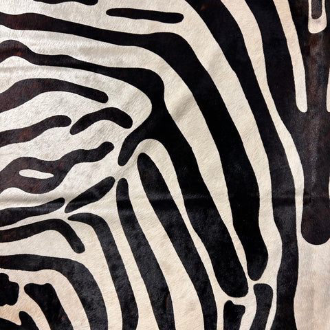 Upholstery Zebra Cowhide Rug Size: 8x7 feet D-600