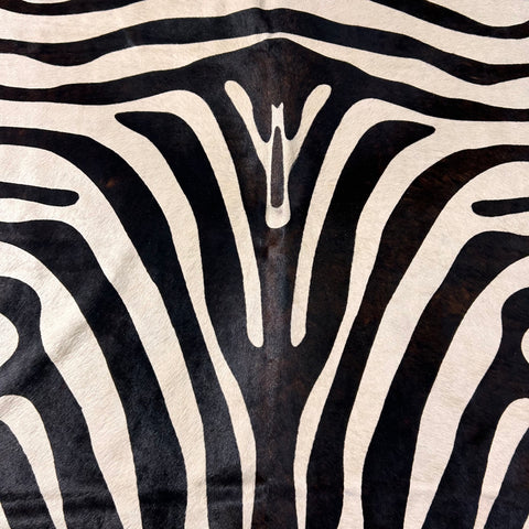 Upholstery Zebra Cowhide Rug Size: 8x7 feet D-600