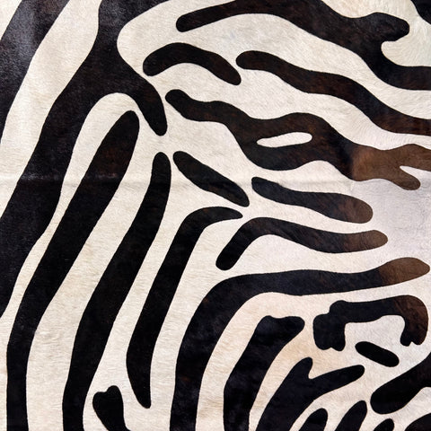 Upholstery Zebra Cowhide Rug Size: 8x7 feet D-600