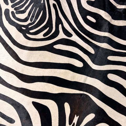 Upholstery Zebra Cowhide Rug Size: 8x7 feet D-600