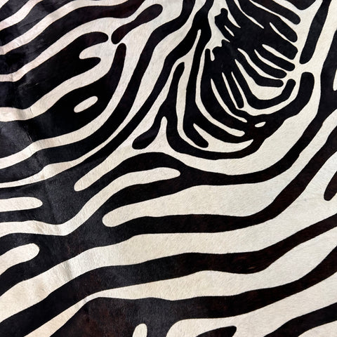 Upholstery Zebra Cowhide Rug Size: 8x7 feet D-600