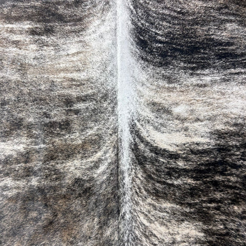 Dark Grey Brindle Cowhide Rug (48.25 sq ft) Size: 8x7 feet Colombia-54