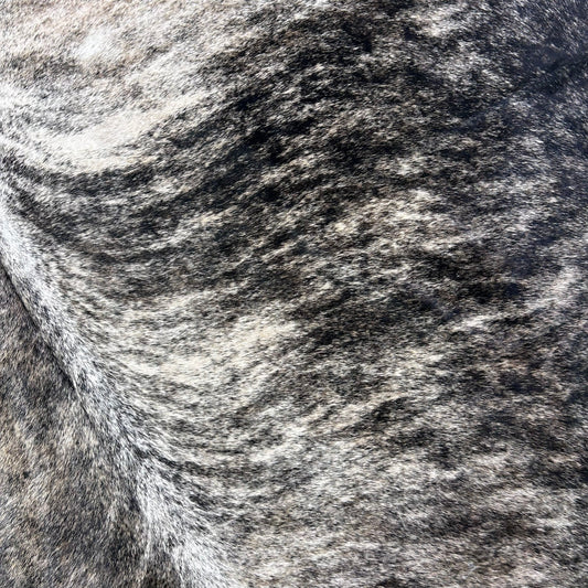 Dark Grey Brindle Cowhide Rug (48.25 sq ft) Size: 8x7 feet Colombia-54