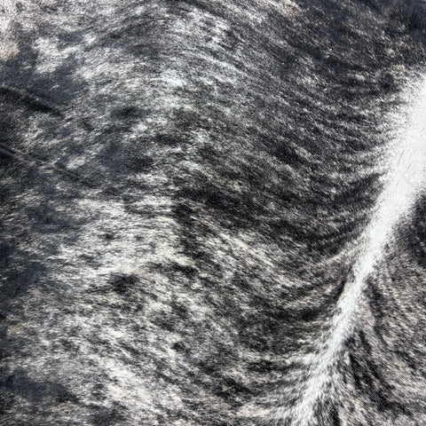 Dark Grey Brindle Cowhide Rug (48.50 sq ft) Size: 8x7 feet Colombia-49