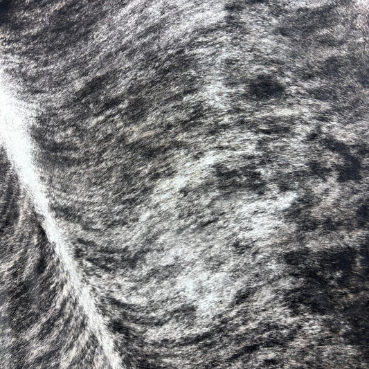 Dark Grey Brindle Cowhide Rug (48.50 sq ft) Size: 8x7 feet Colombia-49