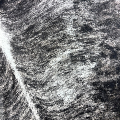 Dark Grey Brindle Cowhide Rug (48.50 sq ft) Size: 8x7 feet Colombia-49
