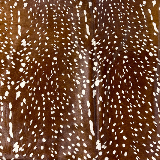 Axis Deer Cowhide Rug (medium background) Size: 7x6 feet D-620