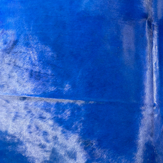 Dyed Dark Blue Cowhide Rug Size: 7.5x7 feet D-628