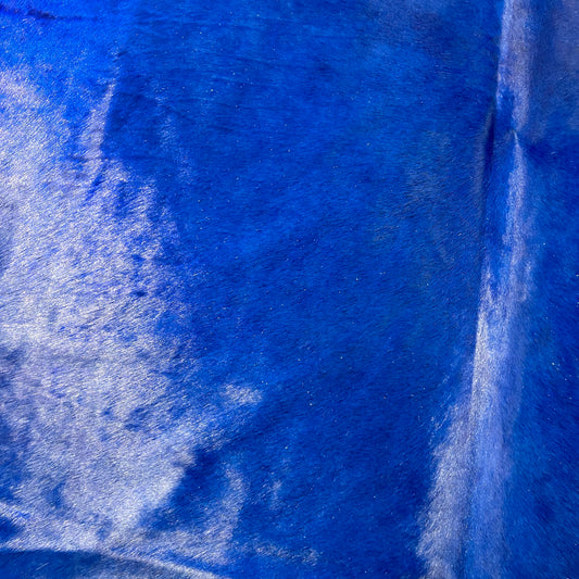 Dyed Dark Blue Cowhide Rug Size: 7.5x7 feet D-633