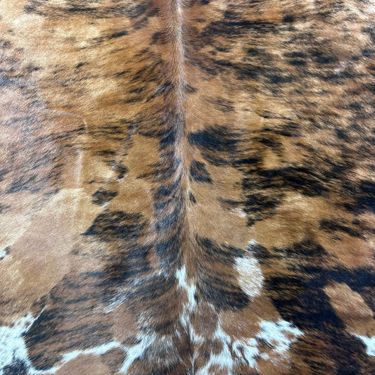 Tricolor Cowhide Rug Size: 7x7 feet J-066