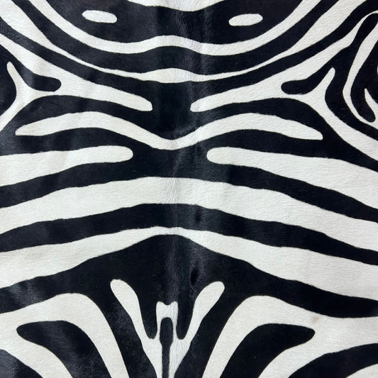 Upholstery Zebra Cowhide Rug Size: 6x6 feet J-071